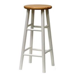 BAR STOOL, NATURAL & WHITE